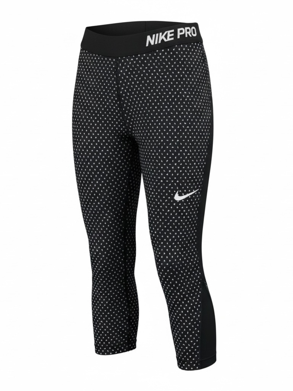 Nike Black and White Printed Capri Leggings
